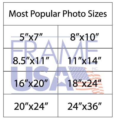 Photograph Size Chart